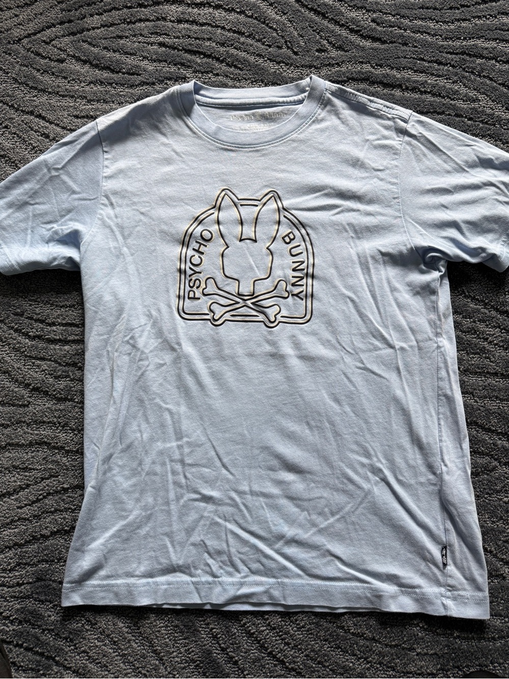 Boys Psycho Bunny baby blue t shirt with logo